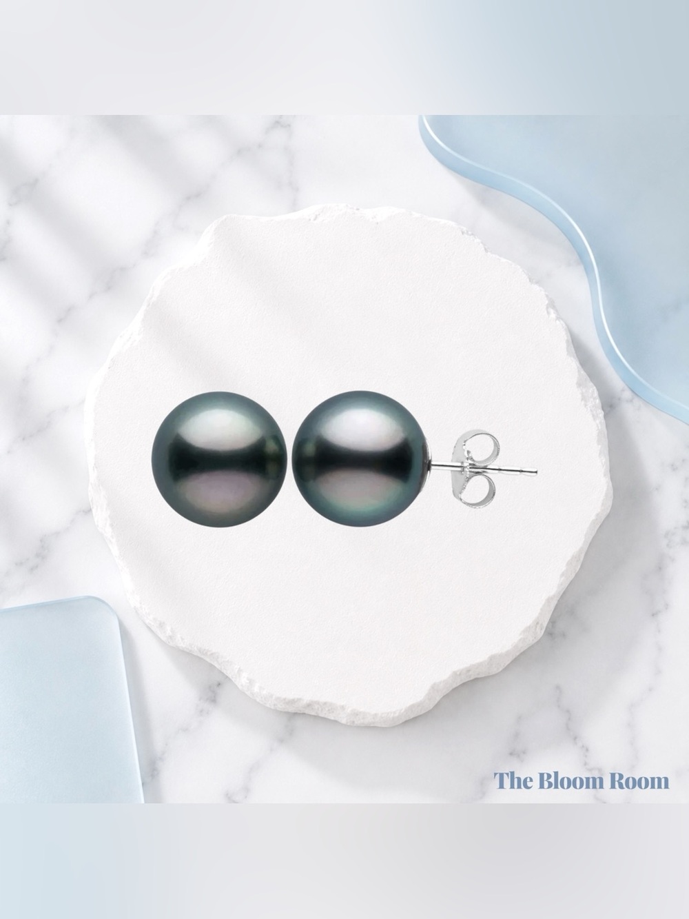 Deep Sea Orbs 6MM Earrings | 925 Sterling Silver Pearl Stud Earrings